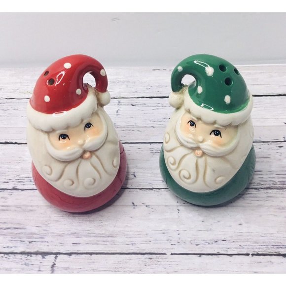 Salt & Pepper Shakers Johanna Parker Design Nostalgic Santa Claus Christmas - Picture 1 of 4